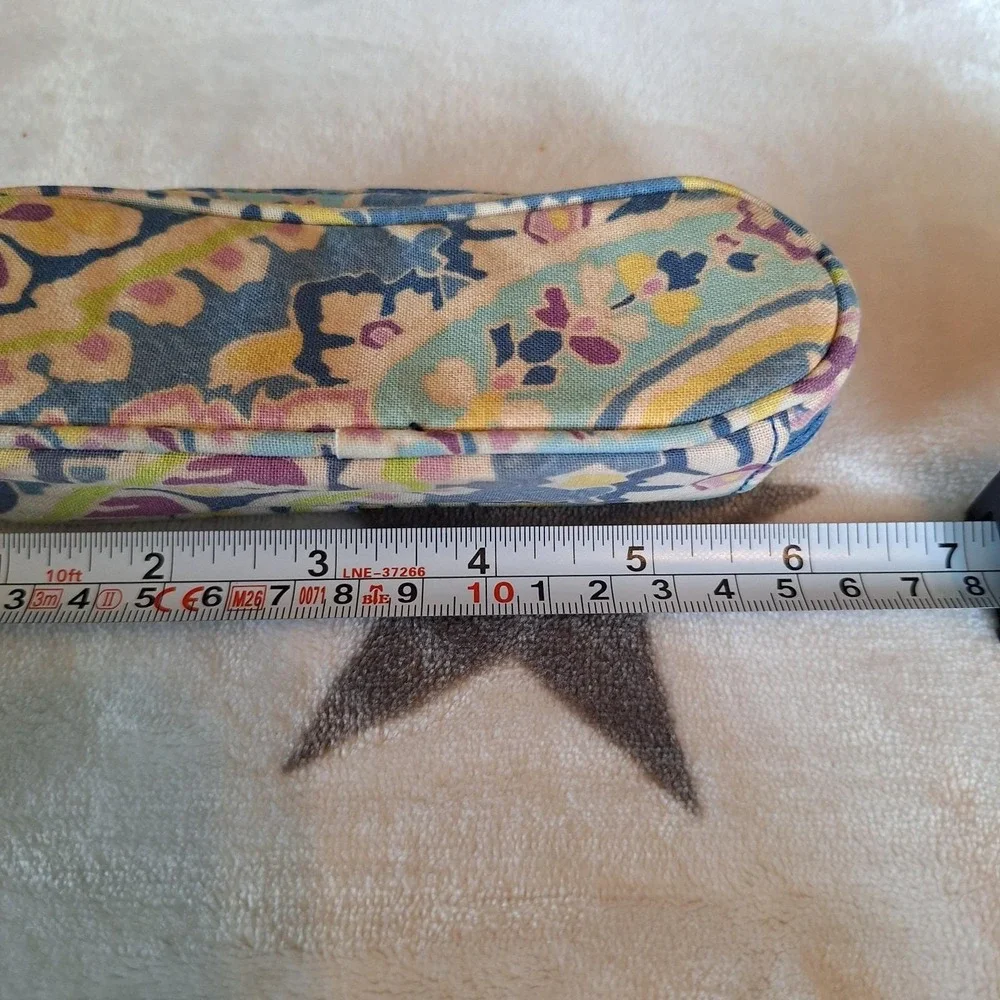 Vera Bradley Capri Blue Eyeglass Case Zipper Weekender Designer Travel